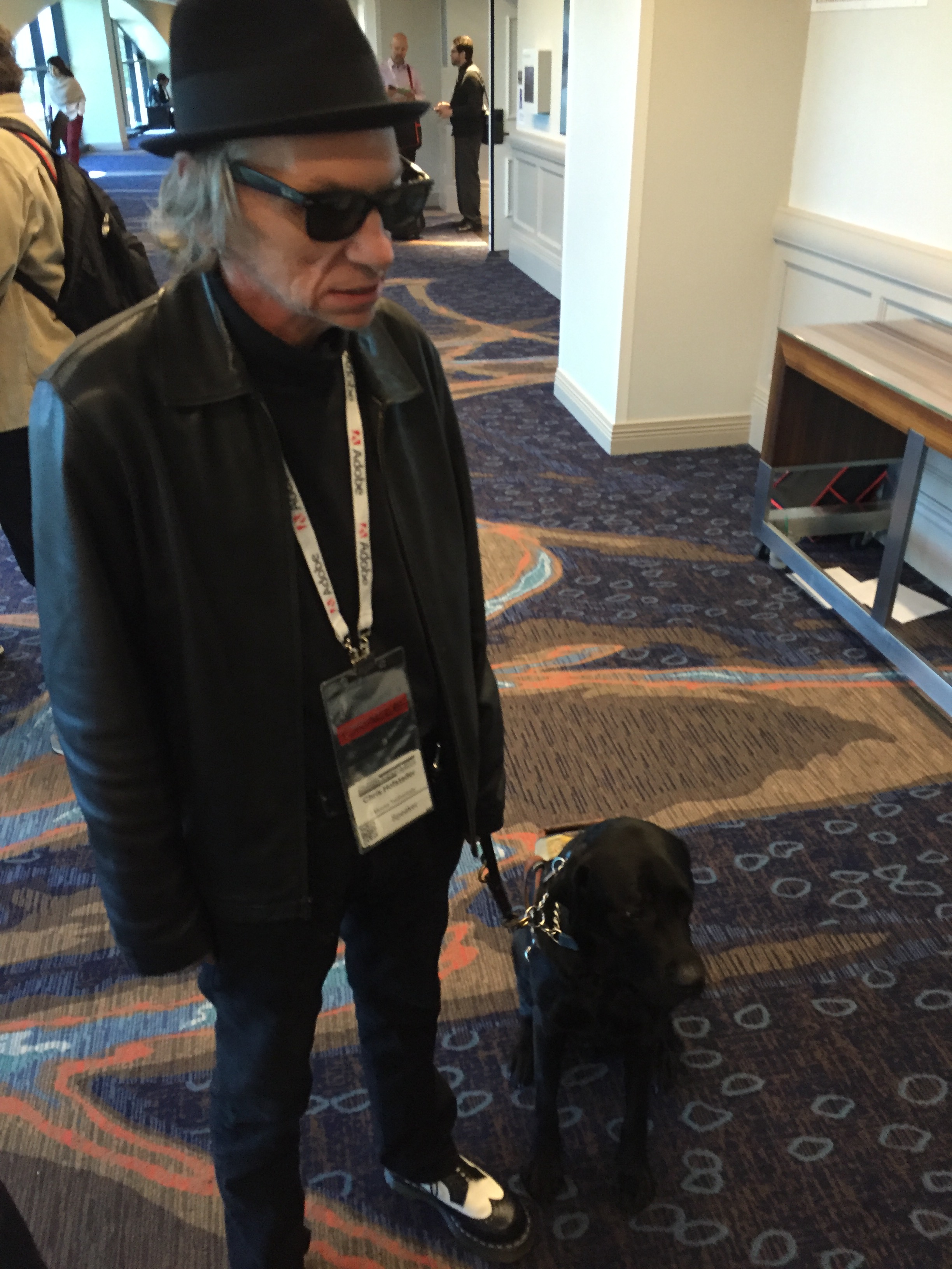 Chris with his guide dog Jackson